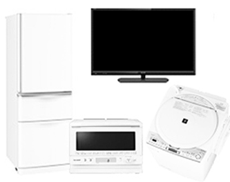 BLEXセレクト 冷蔵庫、洗濯機、テレビ、レンジの4点